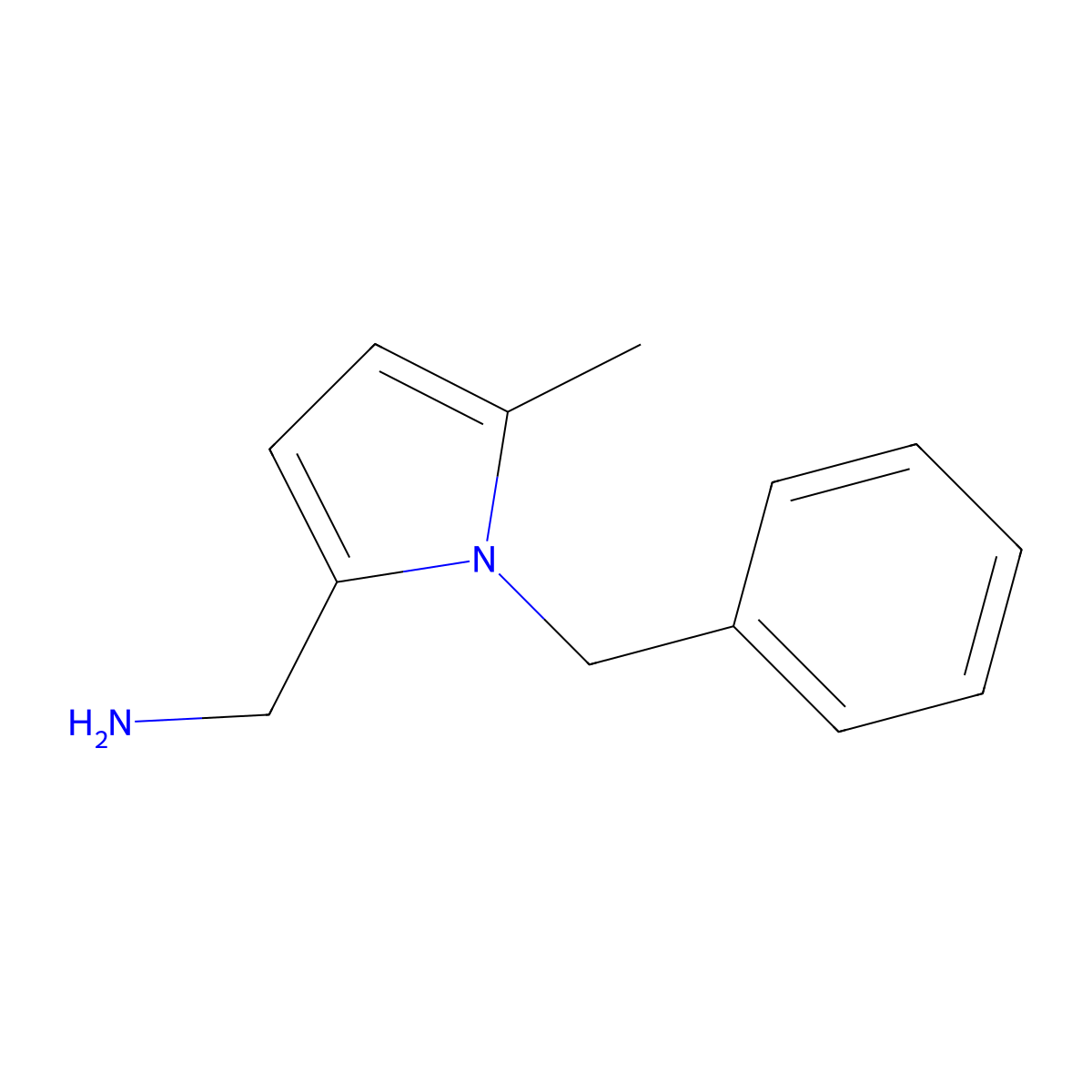 1-(1-benzyl-5-methyl-1H-pyrrol-2-yl)methanamine molecular structure, CAS 1354777-28-8