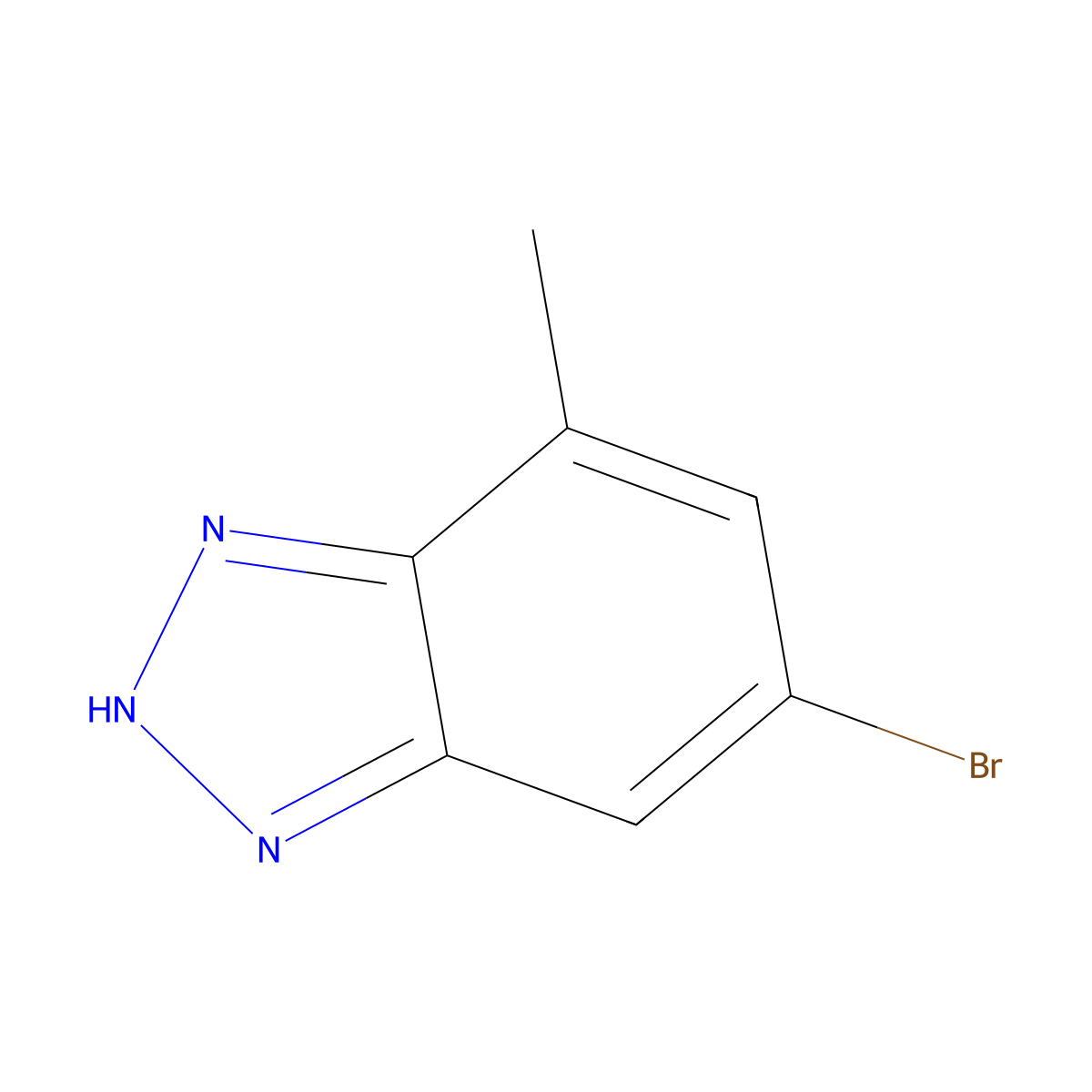 5-bromo-7-methyl-1H-1,2,3-benzotriazole molecular structure, CAS 1354777-43-7