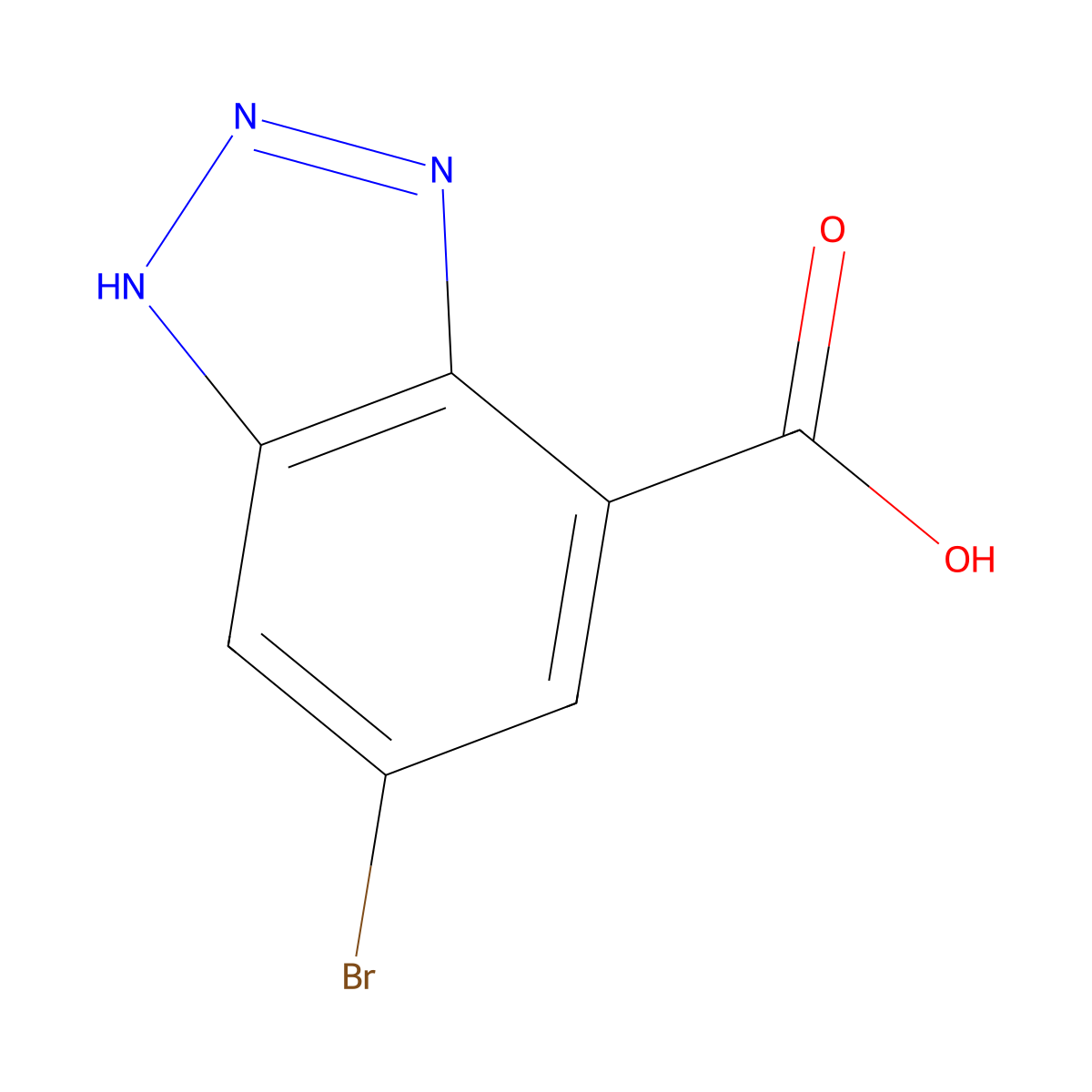 5-bromo-1H-1,2,3-benzotriazole-7-carboxylic acid molecular structure, CAS 1354777-44-8