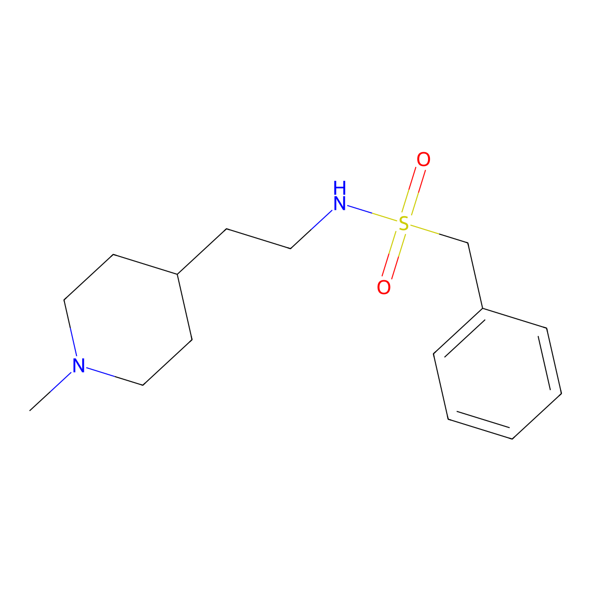 N-[2-(1-methylpiperidin-4-yl)ethyl]-1-phenylmethanesulfonamide molecular structure, CAS 1354782-53-8