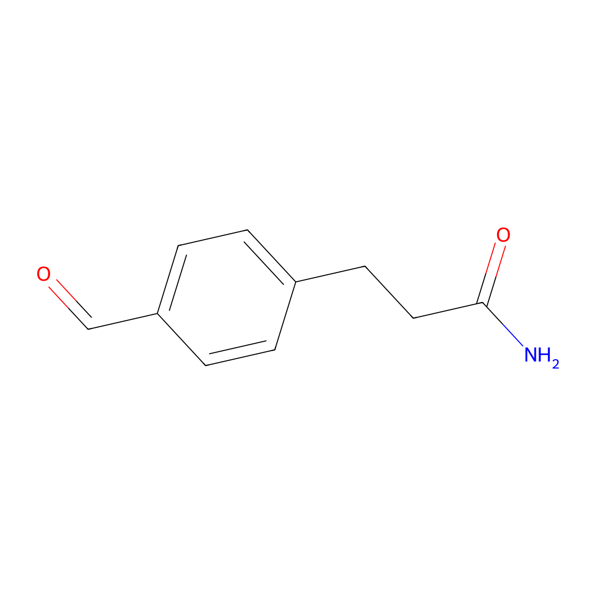 3-(4-Formylphenyl)propanamide molecular structure, CAS 1354782-99-2