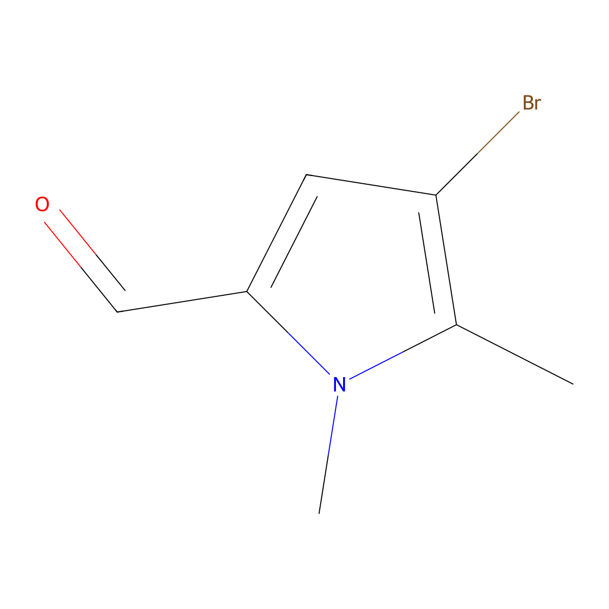 4-Bromo-1,5-dimethyl-1H-pyrrole-2-carbaldehyde molecular structure, CAS 1354783-15-5