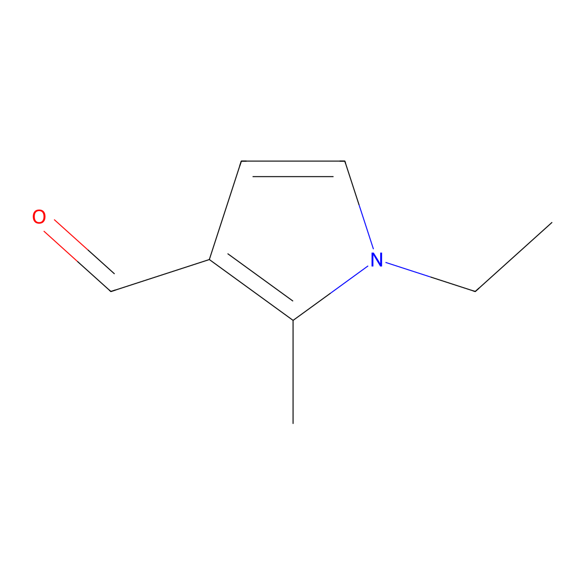 1-Ethyl-2-methyl-1H-pyrrole-3-carbaldehyde molecular structure, CAS 1354783-17-7