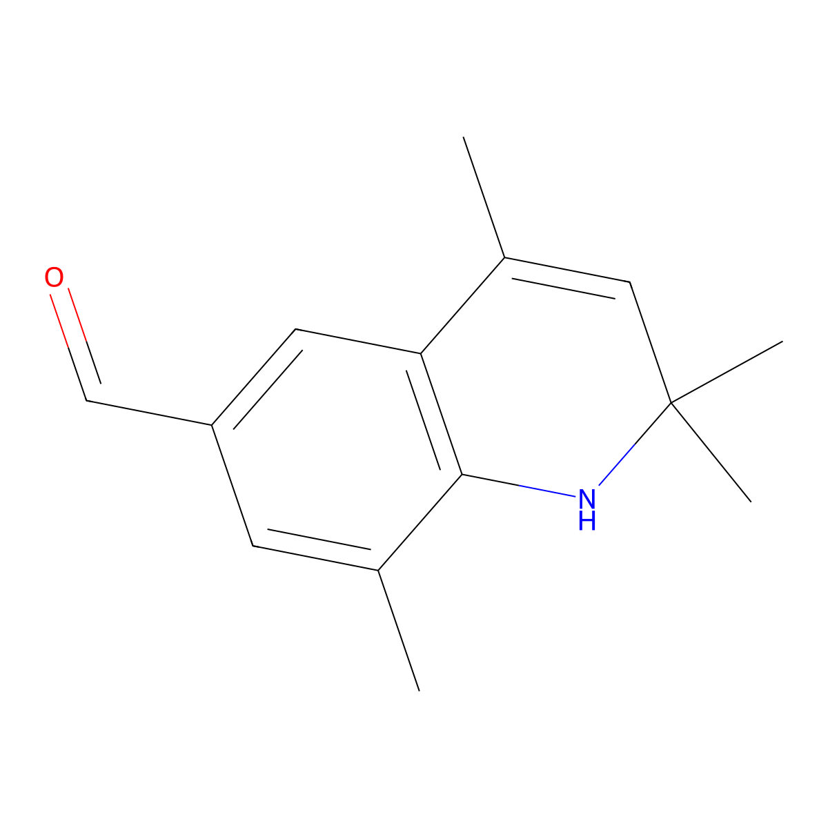 2,2,4,8-Tetramethyl-1,2-dihydroquinoline-6-carbaldehyde molecular structure, CAS 1354783-22-4