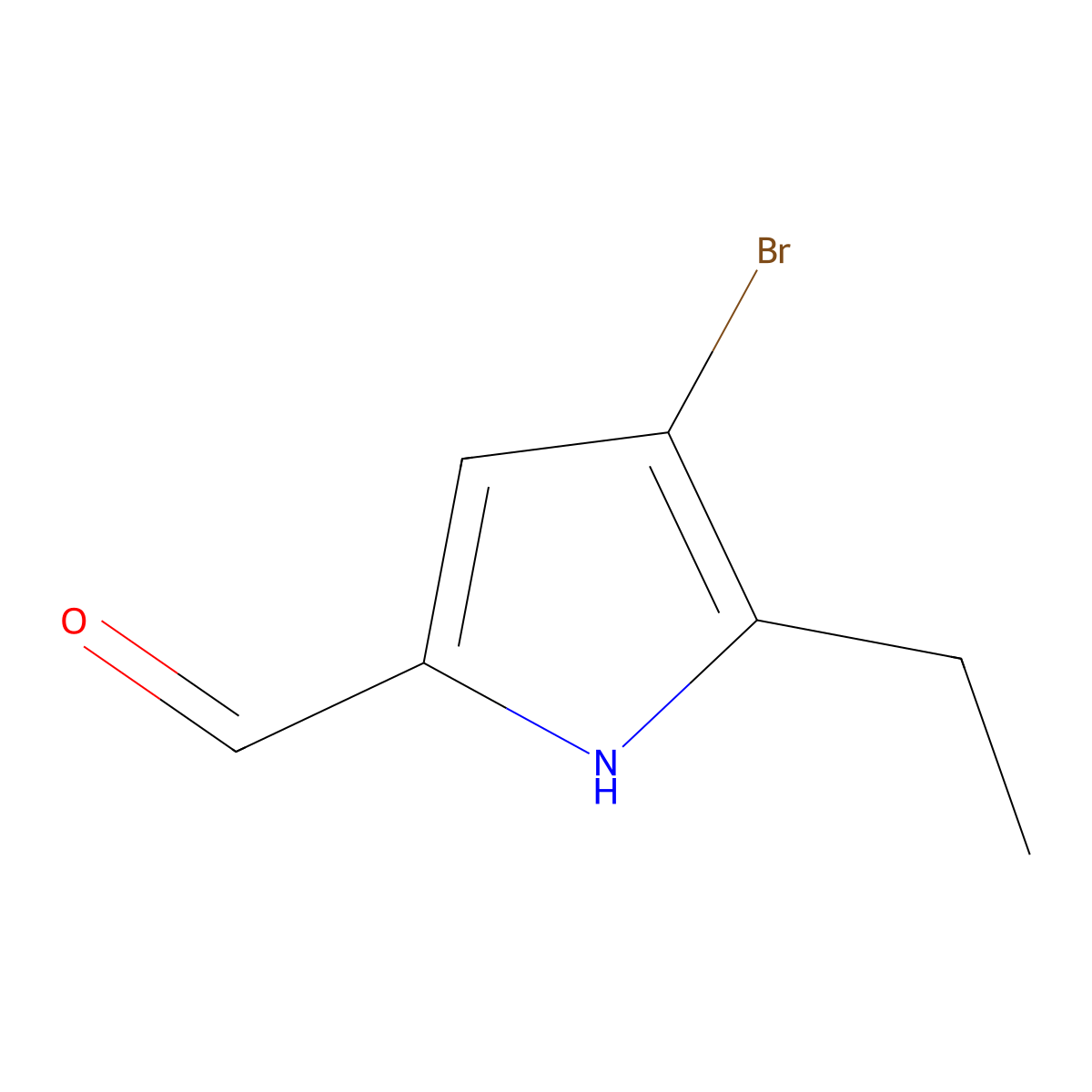 4-bromo-5-ethyl-1H-pyrrole-2-carbaldehyde molecular structure, CAS 1354783-30-4