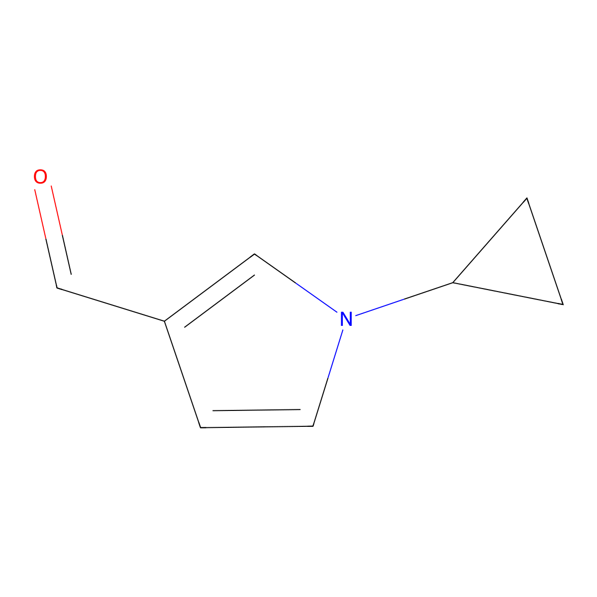 1-Cyclopropyl-1H-pyrrole-3-carbaldehyde molecular structure, CAS 1354783-32-6
