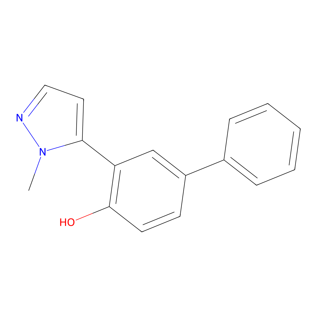 3-(1-methyl-1H-pyrazol-5-yl)biphenyl-4-ol molecular structure, CAS 1354786-75-6