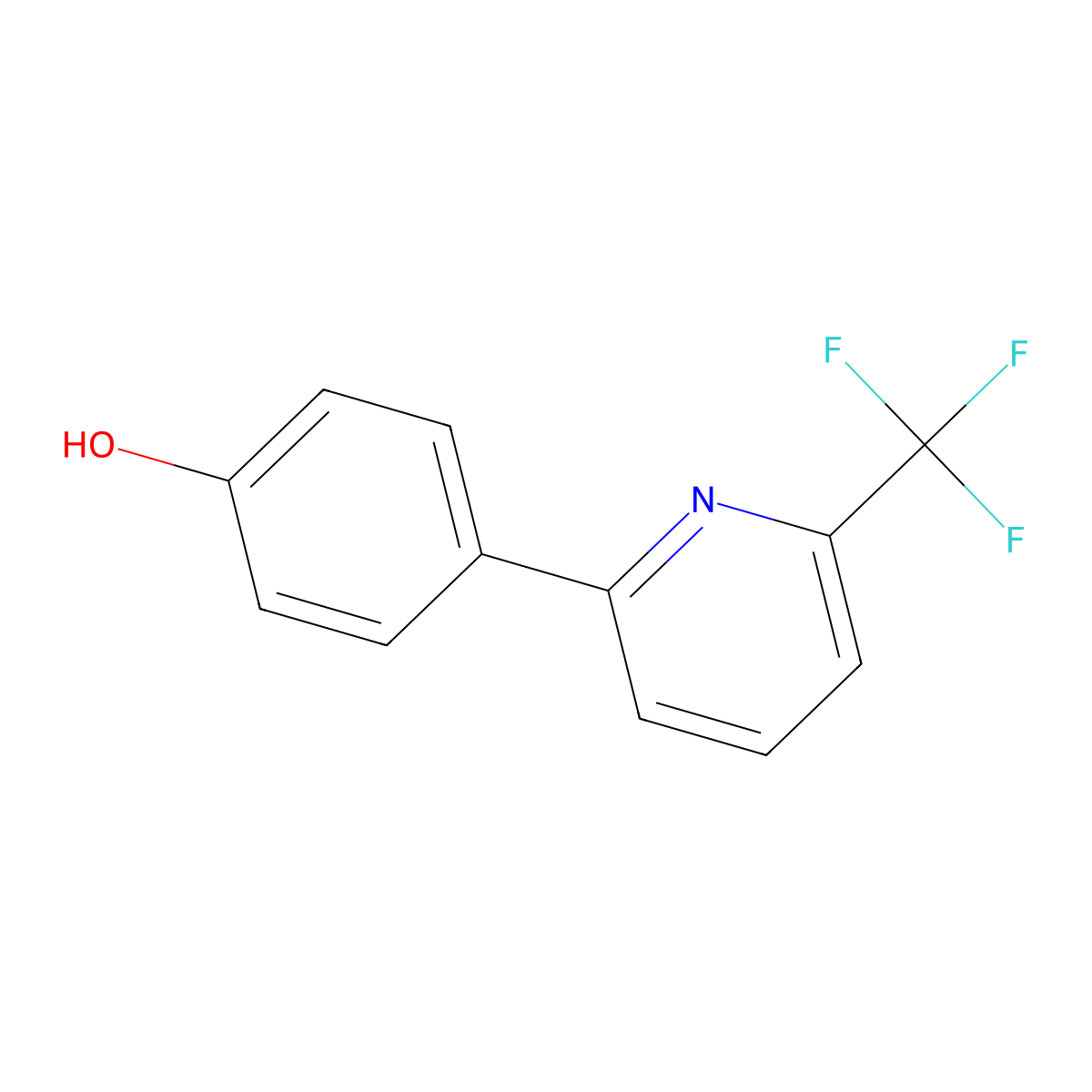 4-(6-Trifluoromethyl)pyridine-2-ylphenol molecular structure, CAS 1354787-21-5