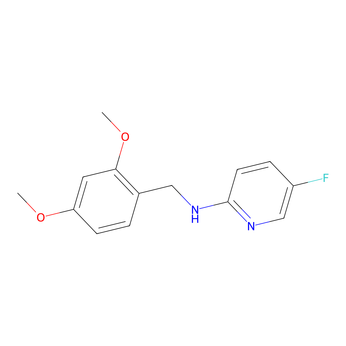 N-(2,4-dimethoxybenzyl)-5-fluoropyridin-2-amine molecular structure, CAS 1354787-41-9
