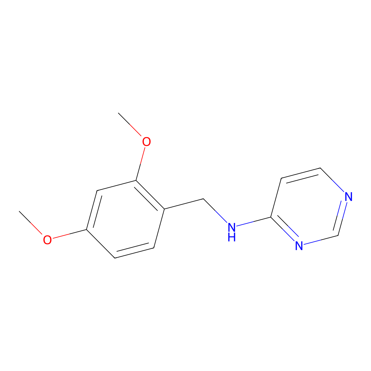 N-(2,4-Dimethoxybenzyl)pyrimidin-4-amine molecular structure, CAS 1354787-44-2