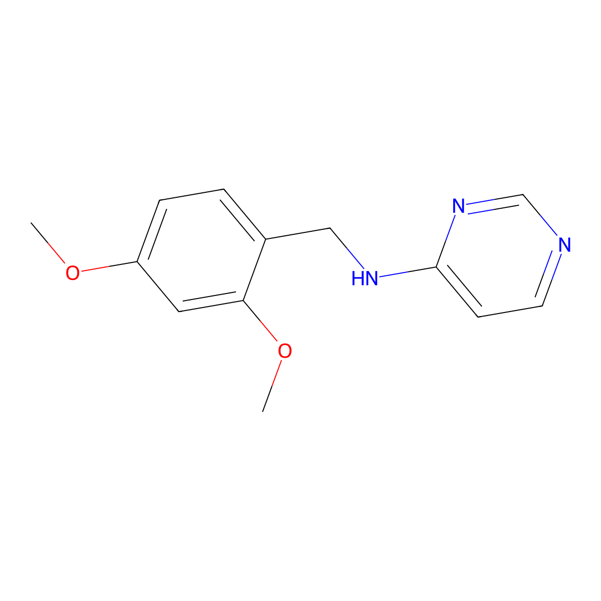 N-(2,4-Dimethoxybenzyl)pyrimidin-4-amine molecular structure, CAS 1354787-44-2