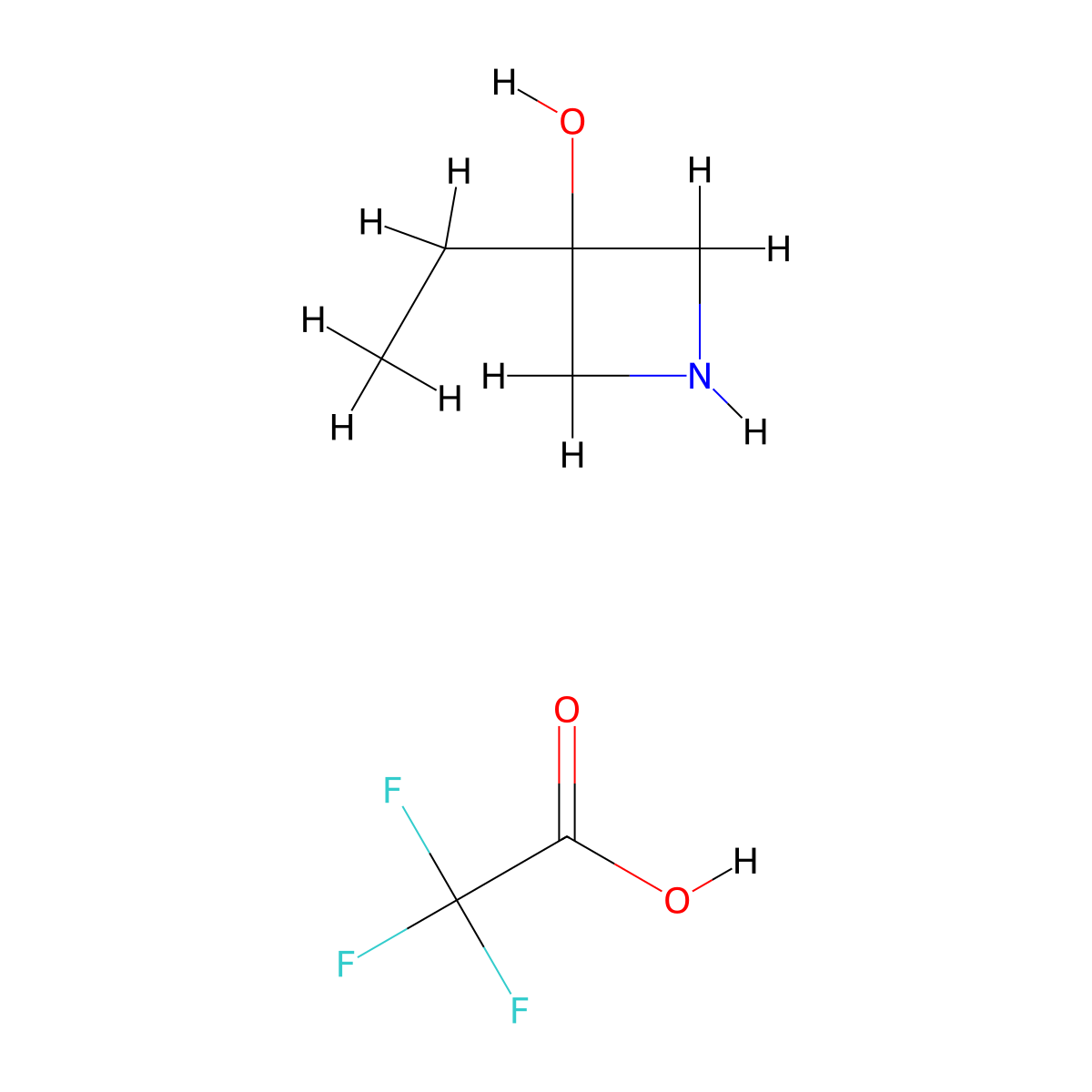 3-Ethylazetidin-3-ol; trifluoroacetic acid molecular structure, CAS 1354792-80-5