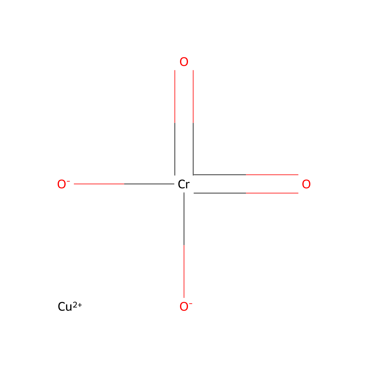 Cupric chromate(VI) molecular structure, CAS 13548-42-0