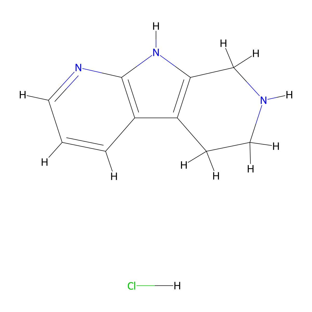 6,7,8,9-Tetrahydro-5H-pyrrolo[2,3-b:5,4-c']dipyridine hydrochloride molecular structure, CAS 1354801-06-1