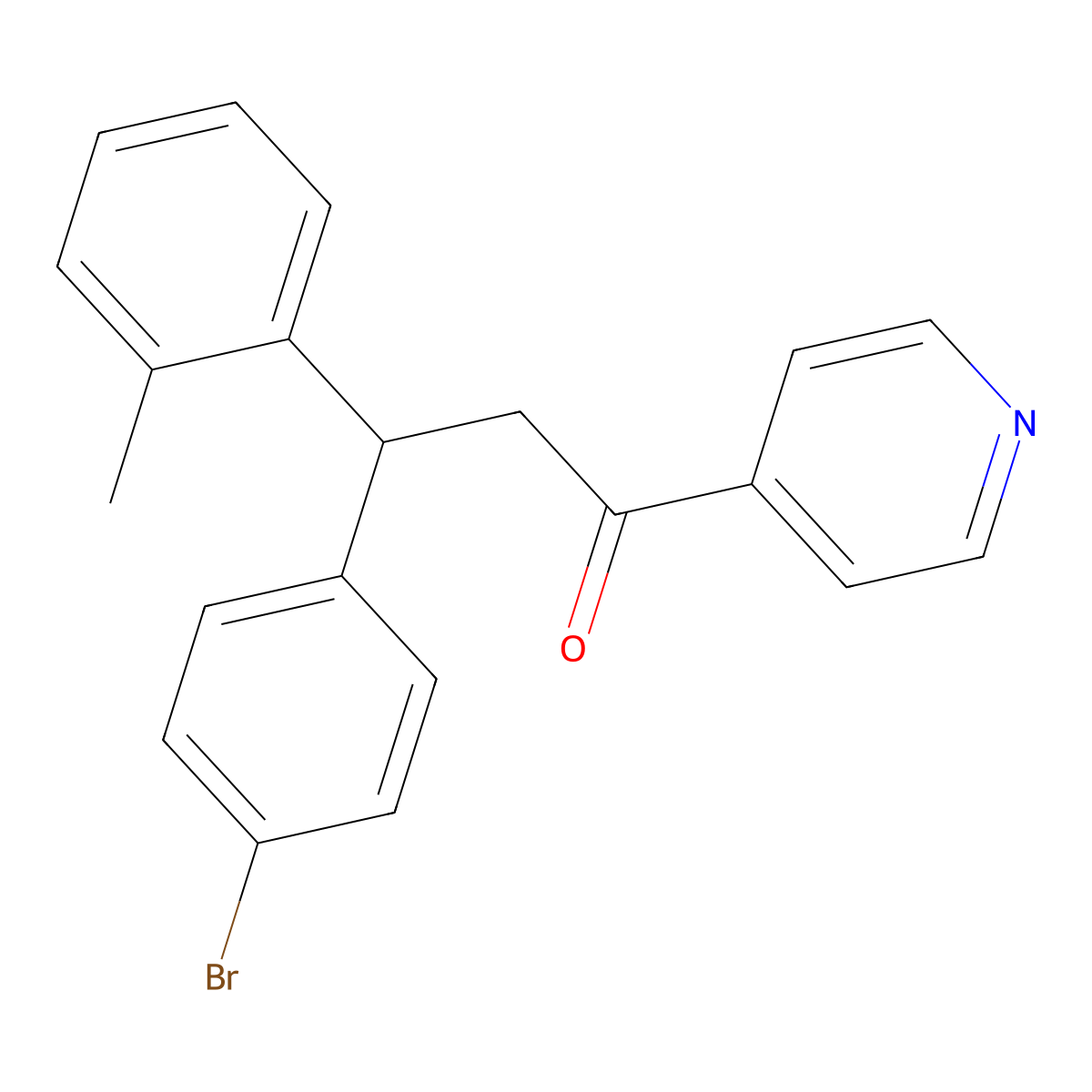 3-(4-Bromo-phenyl)-1-pyridin-4-yl-3-o-tolyl-propan-1-one molecular structure, CAS 1354807-59-2