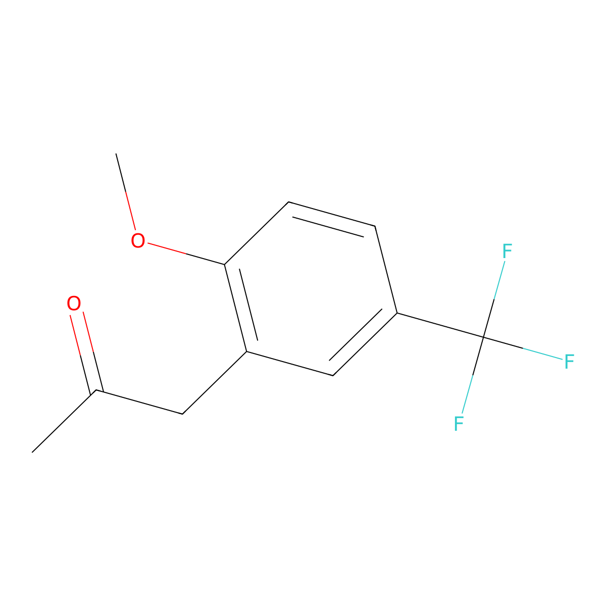 1-[2-Methoxy-5-(trifluoromethyl)phenyl]propan-2-one molecular structure, CAS 1354819-39-8