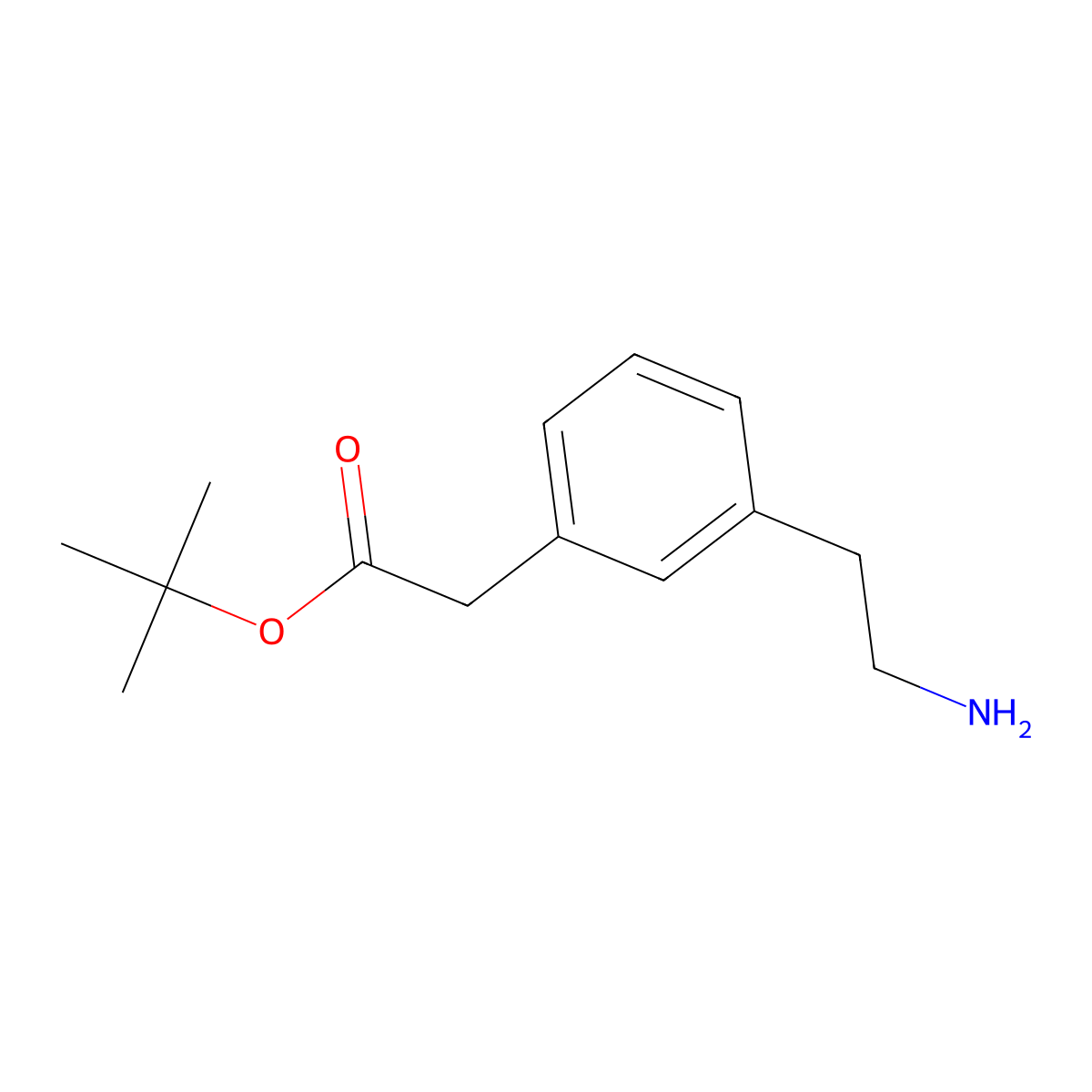 Tert-butyl 2-[3-(2-aminoethyl)phenyl]acetate molecular structure, CAS 135482-72-3