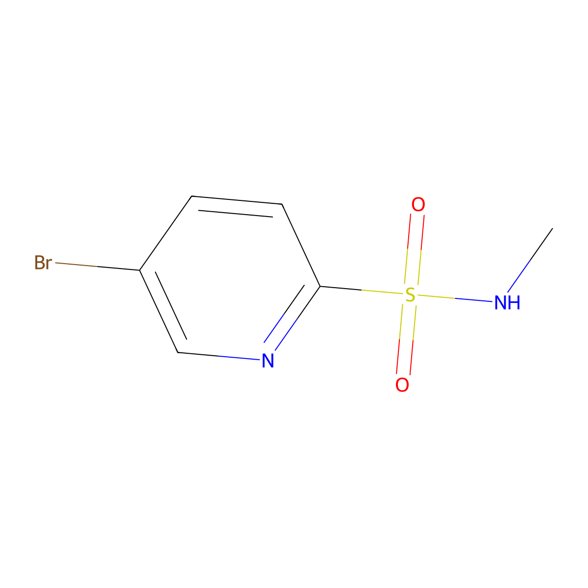 5-Bromo-N-methyl-2-pyridinesulfonamide molecular structure, CAS 1354822-38-0