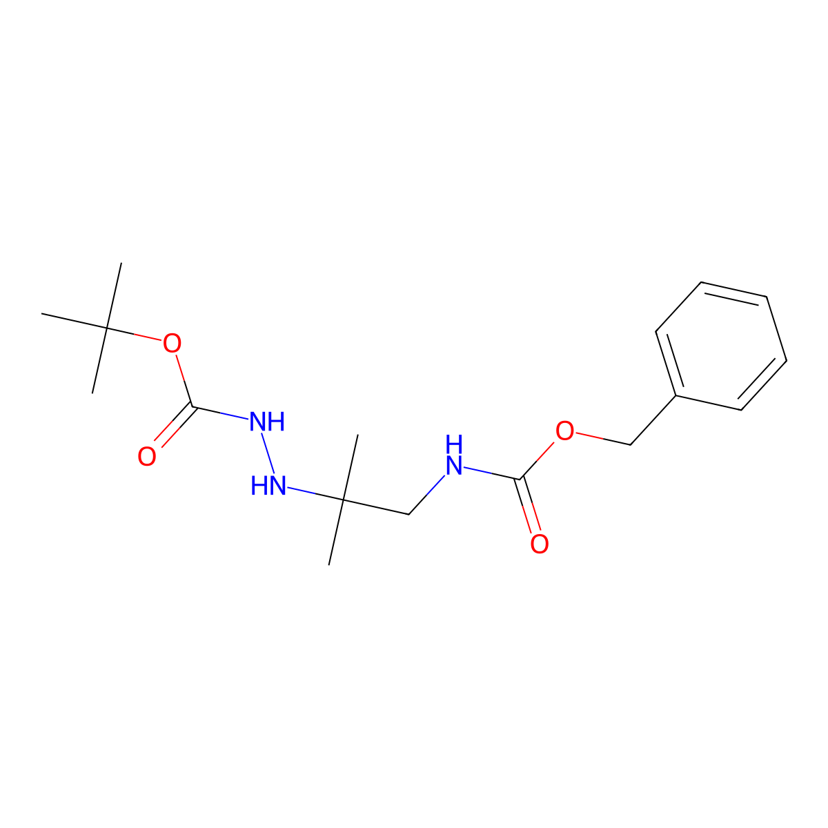 tert-Butyl 2-(1-(((benzyloxy)carbonyl)amino)-2-methylpropan-2-yl)hydrazinecarboxylate molecular structure, CAS 1354825-85-6