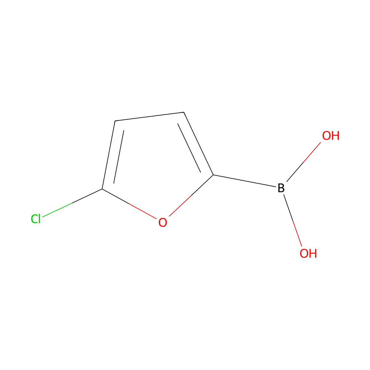 (5-Chlorofuran-2-yl)boronic acid molecular structure, CAS 1354827-99-8