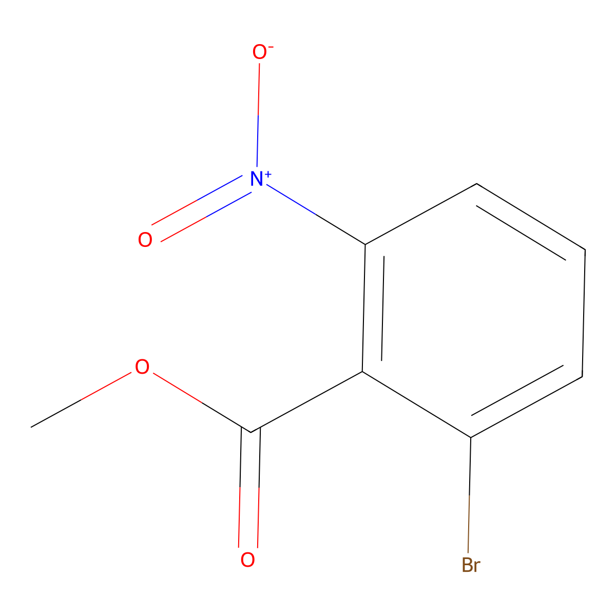 Methyl 2-bromo-6-nitrobenzoate molecular structure, CAS 135484-76-3