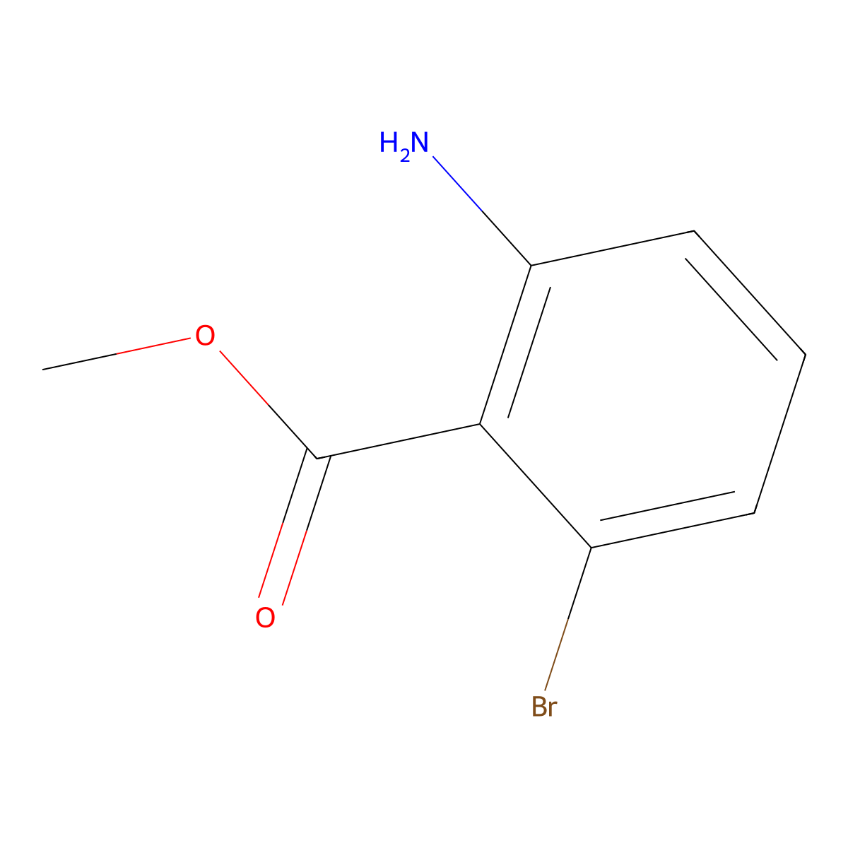 Methyl 2-amino-6-bromobenzoate molecular structure, CAS 135484-78-5