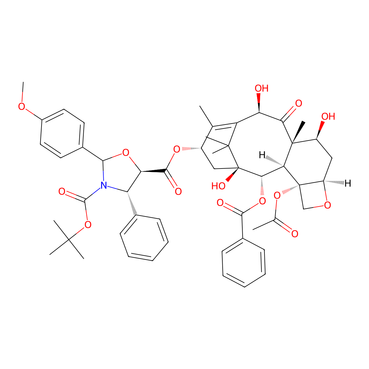 Cabazitaxel intermediate molecular structure, CAS 1354900-65-4