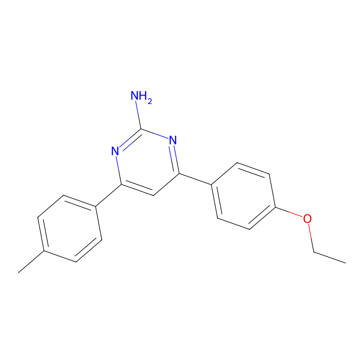 4-(4-Ethoxyphenyl)-6-(4-methylphenyl)pyrimidin-2-amine molecular structure, CAS 1354916-04-3