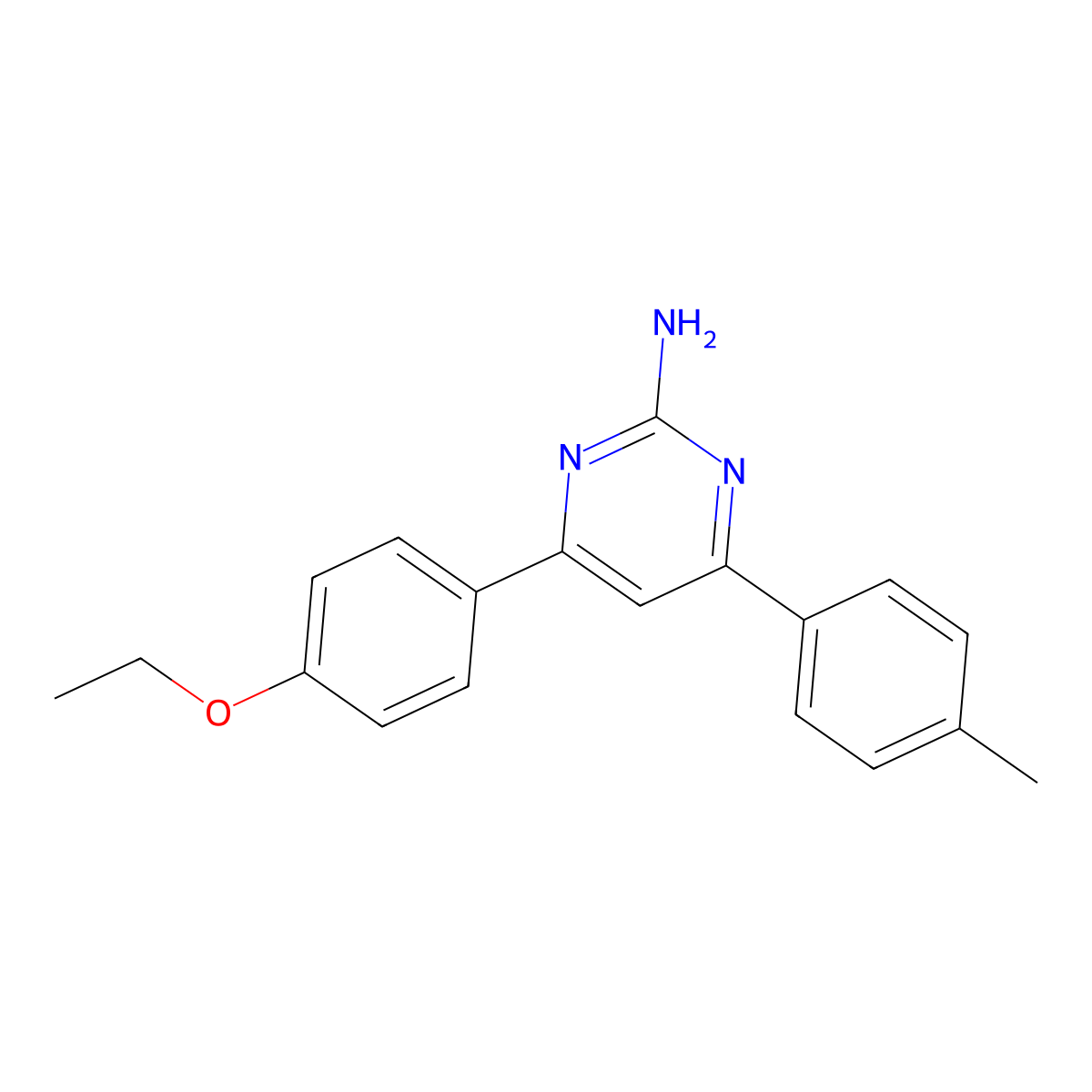 4-(4-Ethoxyphenyl)-6-(4-methylphenyl)pyrimidin-2-amine molecular structure, CAS 1354916-04-3