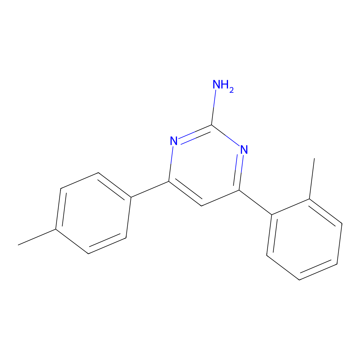 4-(2-Methylphenyl)-6-(4-methylphenyl)pyrimidin-2-amine molecular structure, CAS 1354919-88-2