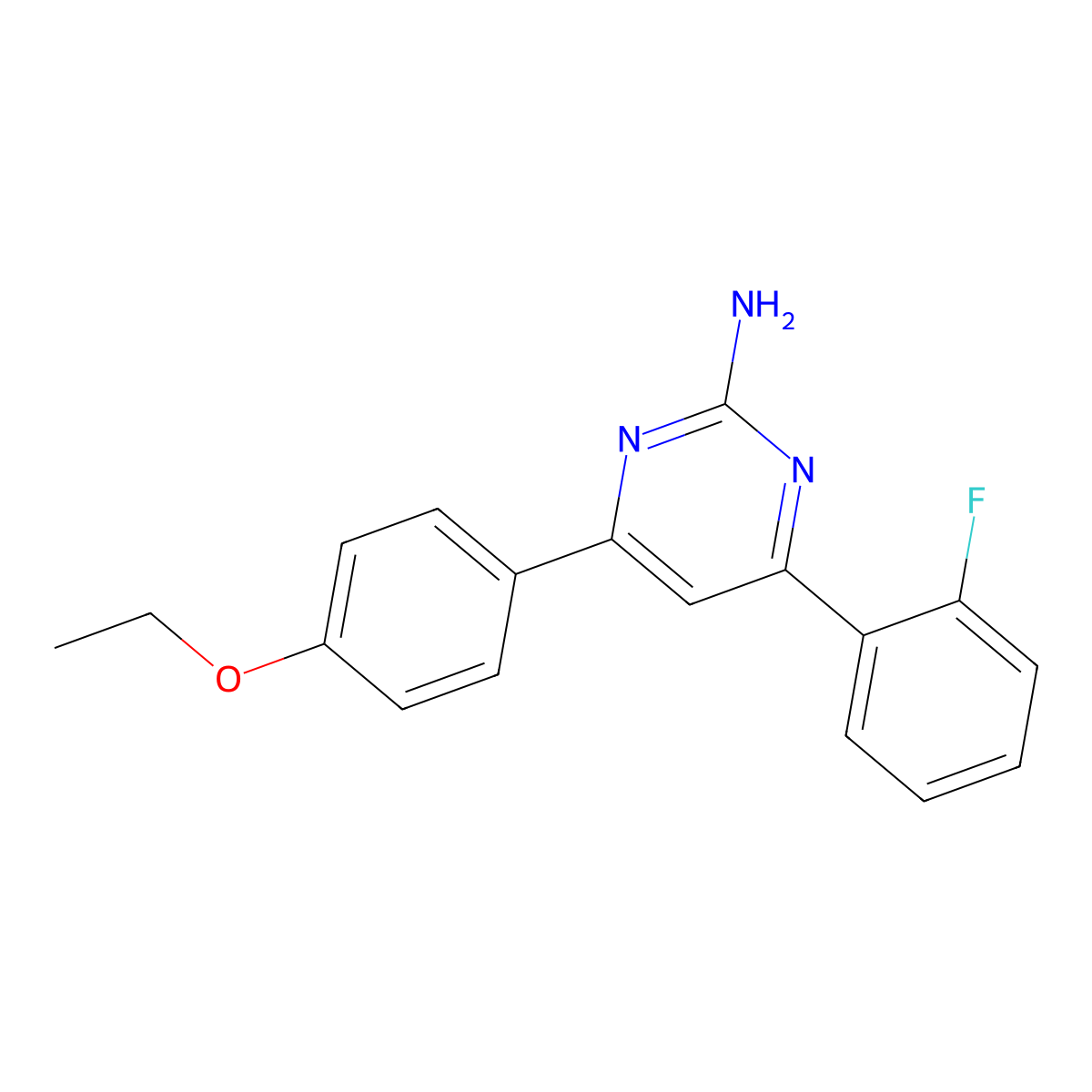 4-(4-Ethoxyphenyl)-6-(2-fluorophenyl)pyrimidin-2-amine molecular structure, CAS 1354920-05-0