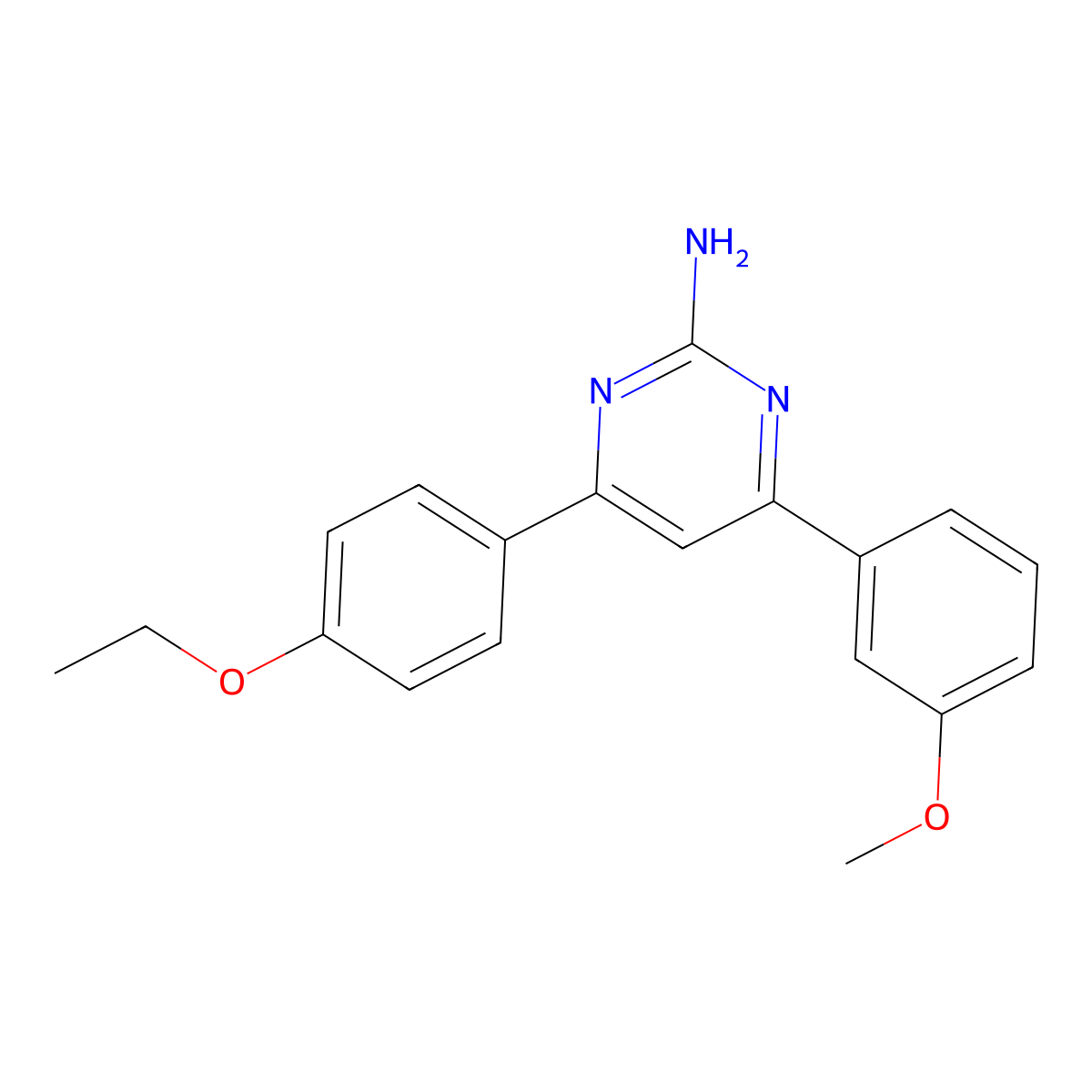 4-(4-Ethoxyphenyl)-6-(3-methoxyphenyl)pyrimidin-2-amine molecular structure, CAS 1354920-37-8