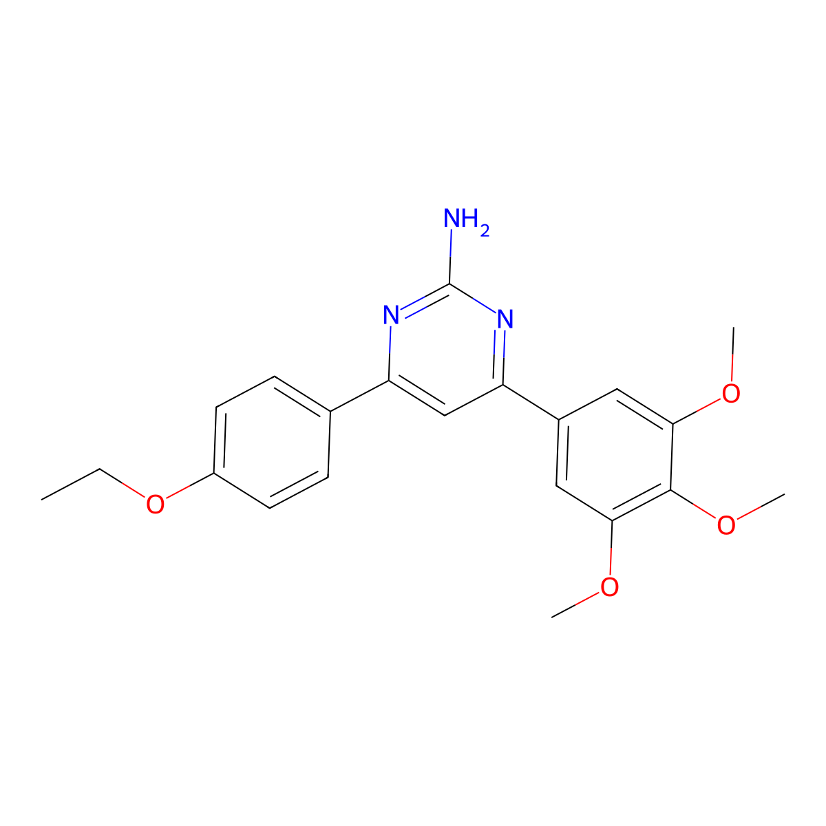 4-(4-Ethoxyphenyl)-6-(3,4,5-trimethoxyphenyl)pyrimidin-2-amine molecular structure, CAS 1354920-52-7