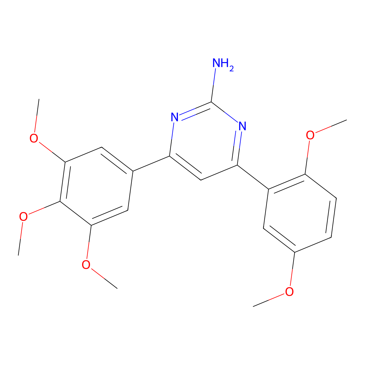 4-(2,5-Dimethoxyphenyl)-6-(3,4,5-trimethoxyphenyl)pyrimidin-2-amine molecular structure, CAS 1354920-72-1