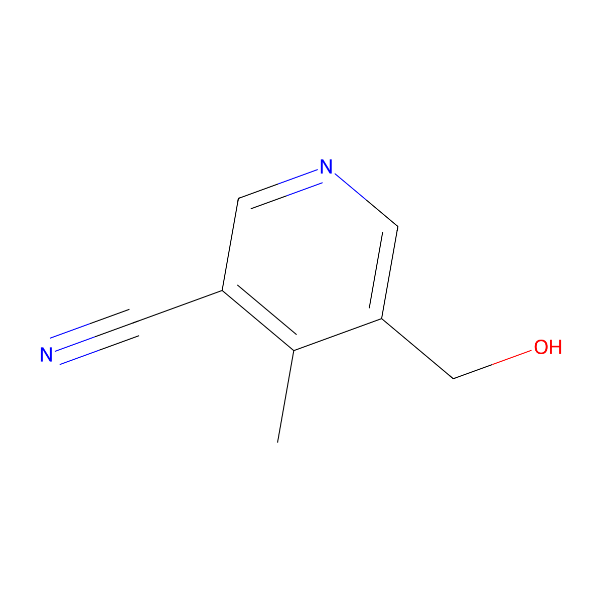 5-(Hydroxymethyl)-4-methylnicotinonitrile molecular structure, CAS 1354921-15-5