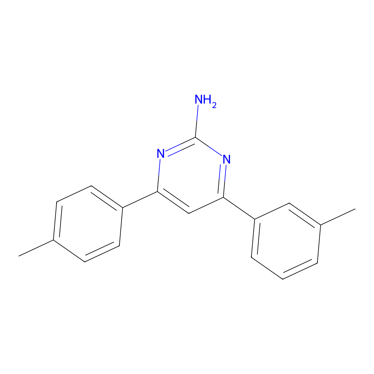 4-(3-Methylphenyl)-6-(4-methylphenyl)pyrimidin-2-amine molecular structure, CAS 1354922-02-3