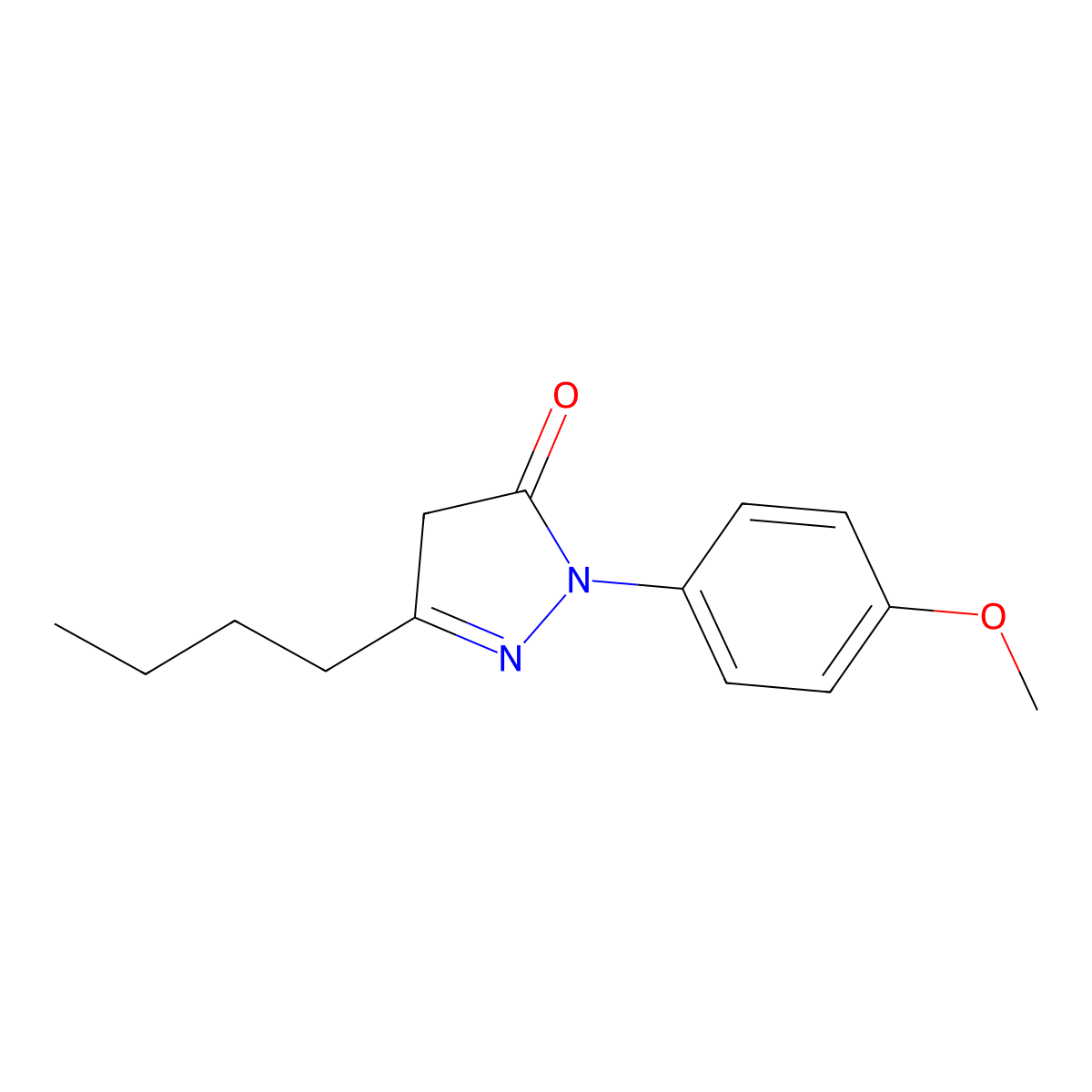 3-Butyl-1-(4-methoxyphenyl)-4,5-dihydro-1H-pyrazol-5-one molecular structure, CAS 1354923-46-8