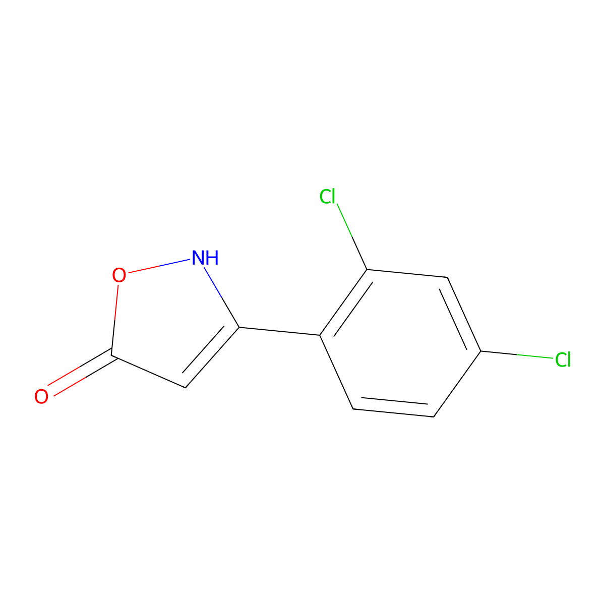 3-(2,4-Dichlorophenyl)-1,2-oxazol-5-ol molecular structure, CAS 1354923-61-7