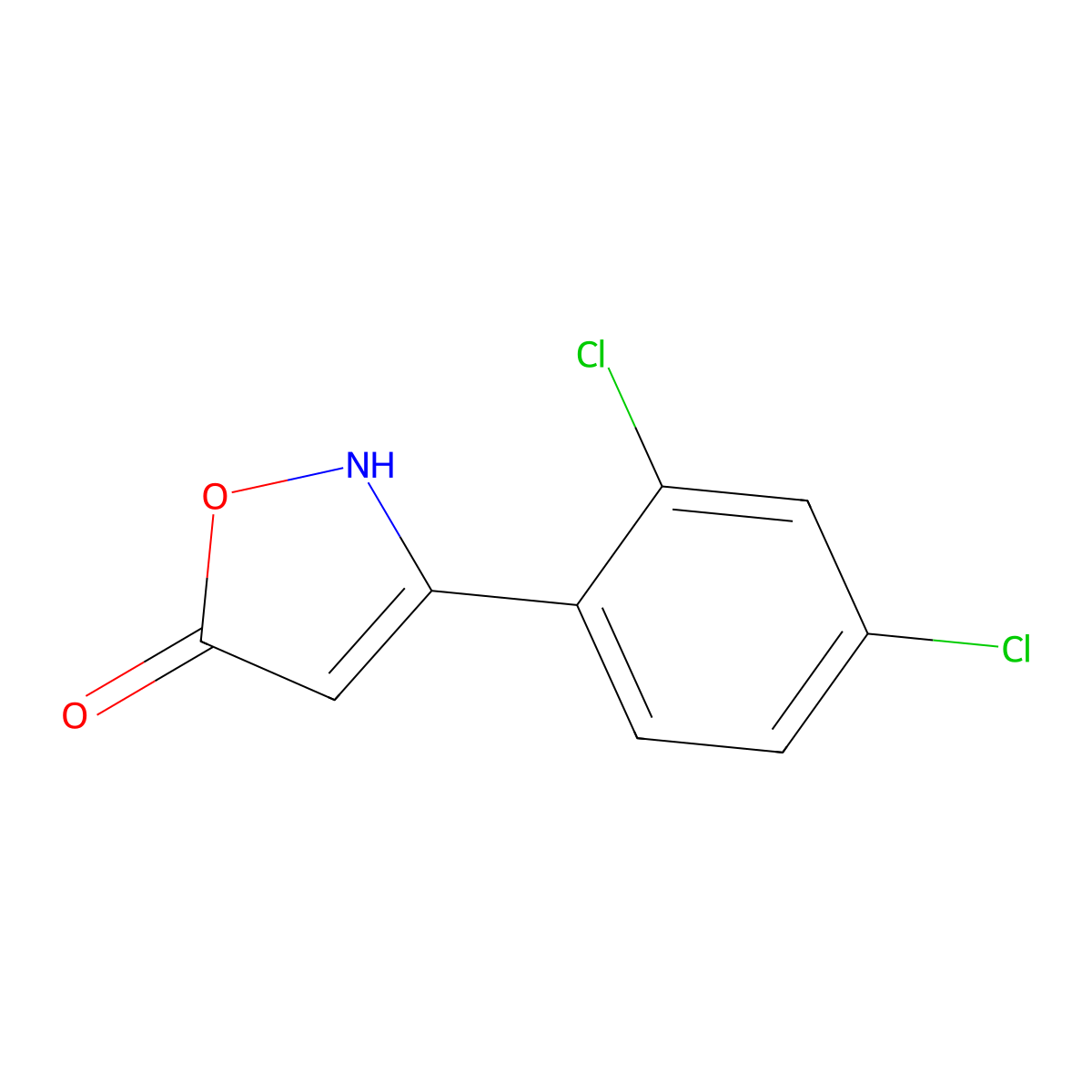 3-(2,4-Dichlorophenyl)-1,2-oxazol-5-ol molecular structure, CAS 1354923-61-7