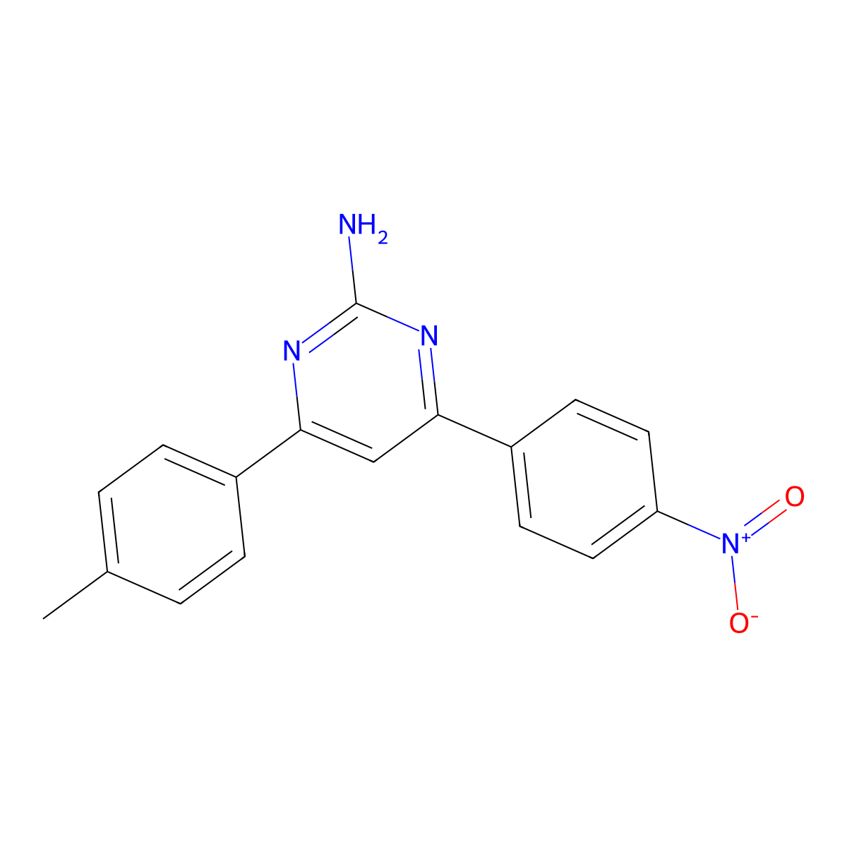 4-(4-Methylphenyl)-6-(4-nitrophenyl)pyrimidin-2-amine molecular structure, CAS 1354924-32-5