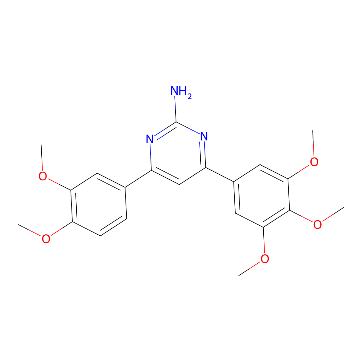 4-(3,4-Dimethoxyphenyl)-6-(3,4,5-trimethoxyphenyl)pyrimidin-2-amine molecular structure, CAS 1354924-99-4