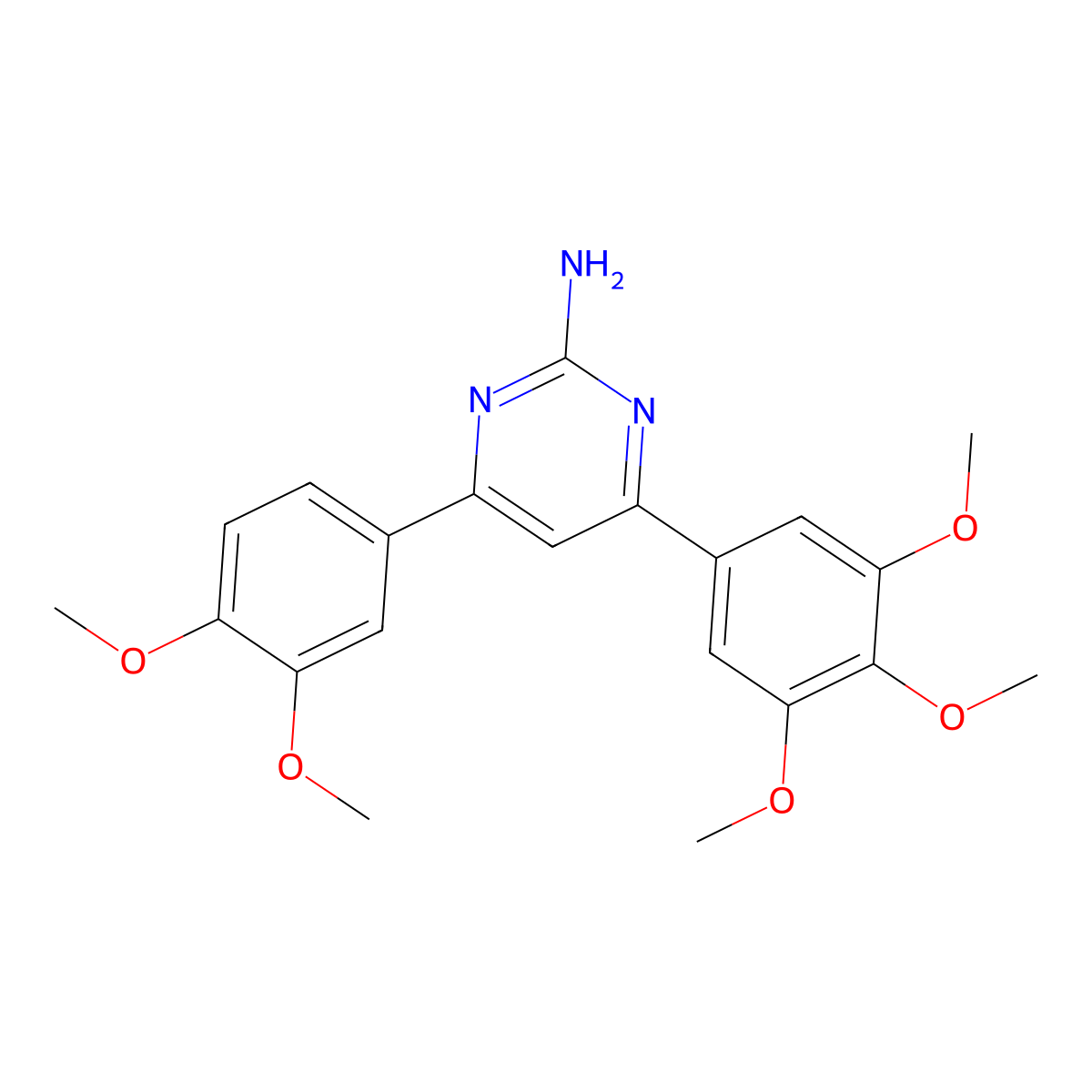 4-(3,4-Dimethoxyphenyl)-6-(3,4,5-trimethoxyphenyl)pyrimidin-2-amine molecular structure, CAS 1354924-99-4