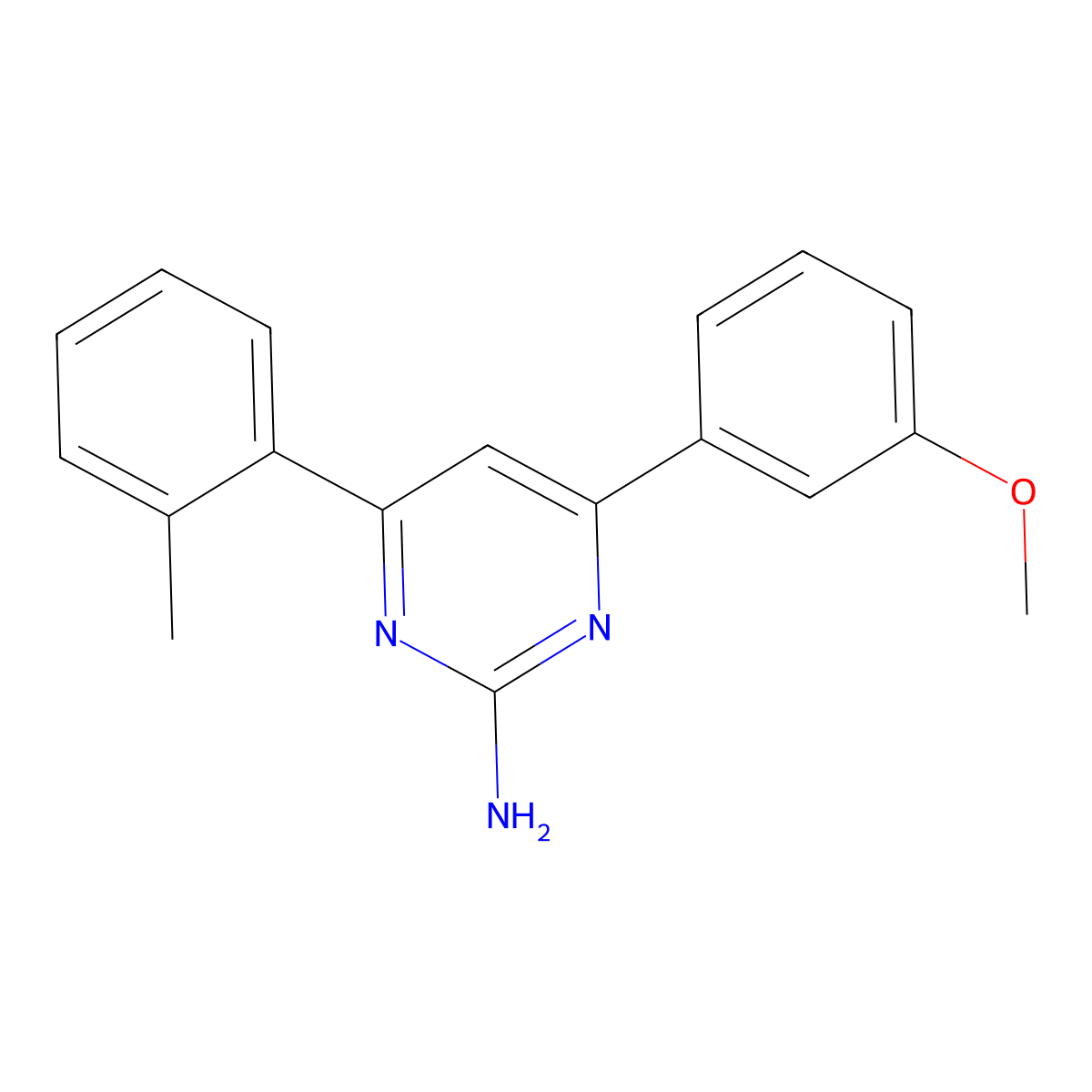 4-(3-Methoxyphenyl)-6-(2-methylphenyl)pyrimidin-2-amine molecular structure, CAS 1354926-16-1
