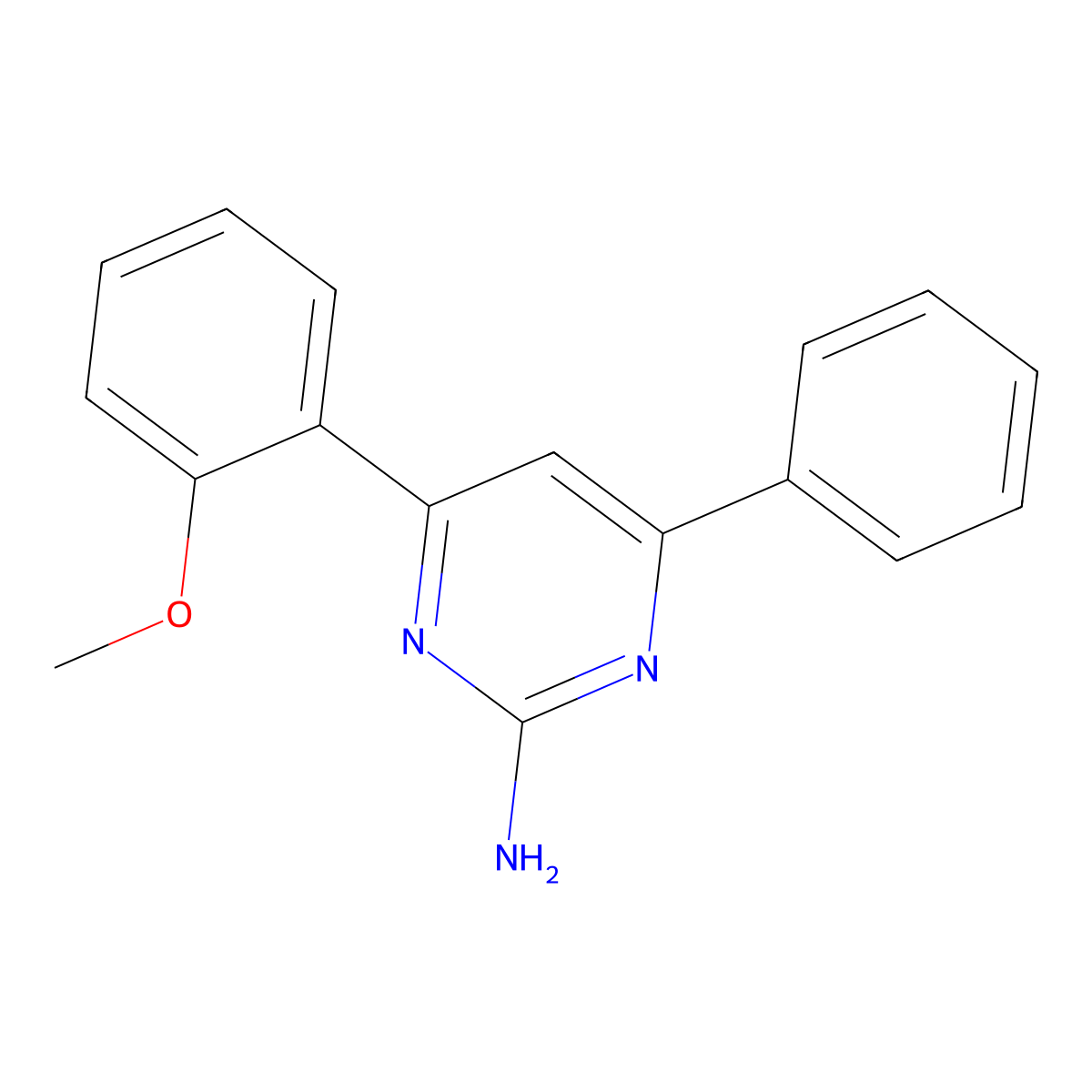 4-(2-Methoxyphenyl)-6-phenylpyrimidin-2-amine molecular structure, CAS 1354926-86-5