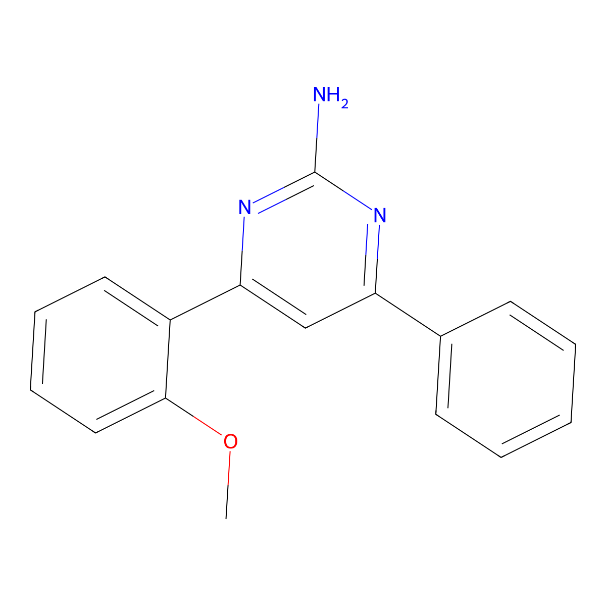 4-(2-Methoxyphenyl)-6-phenylpyrimidin-2-amine molecular structure, CAS 1354926-86-5
