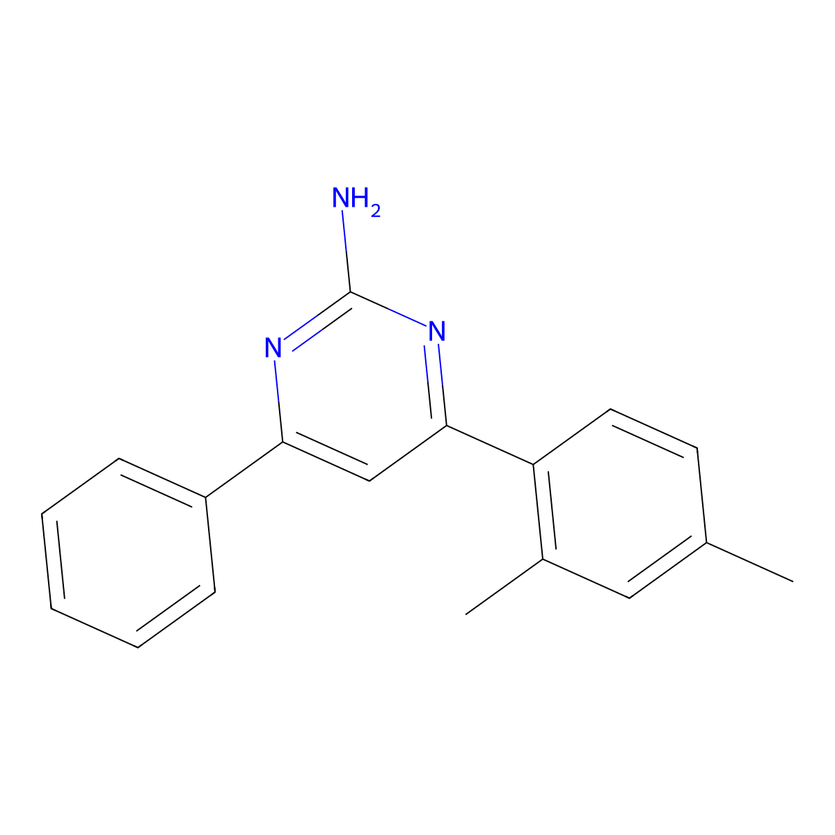 4-(2,4-Dimethylphenyl)-6-phenylpyrimidin-2-amine molecular structure, CAS 1354927-06-2