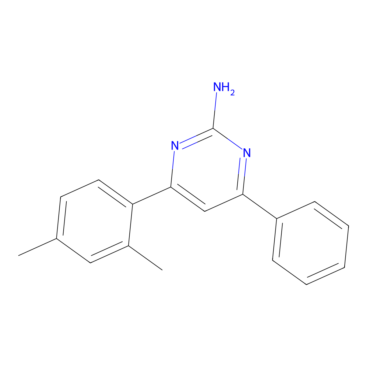 4-(2,4-Dimethylphenyl)-6-phenylpyrimidin-2-amine molecular structure, CAS 1354927-06-2