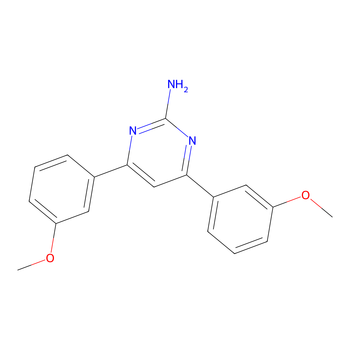 4,6-Bis(3-methoxyphenyl)pyrimidin-2-amine molecular structure, CAS 1354927-27-7