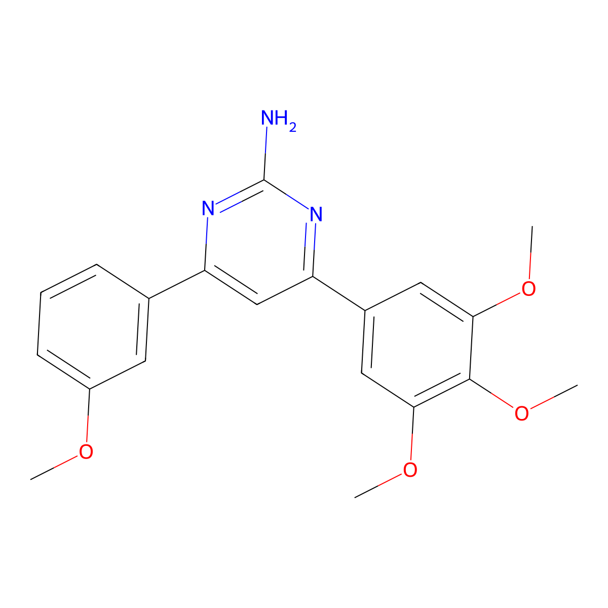 4-(3-Methoxyphenyl)-6-(3,4,5-trimethoxyphenyl)pyrimidin-2-amine molecular structure, CAS 1354927-30-2