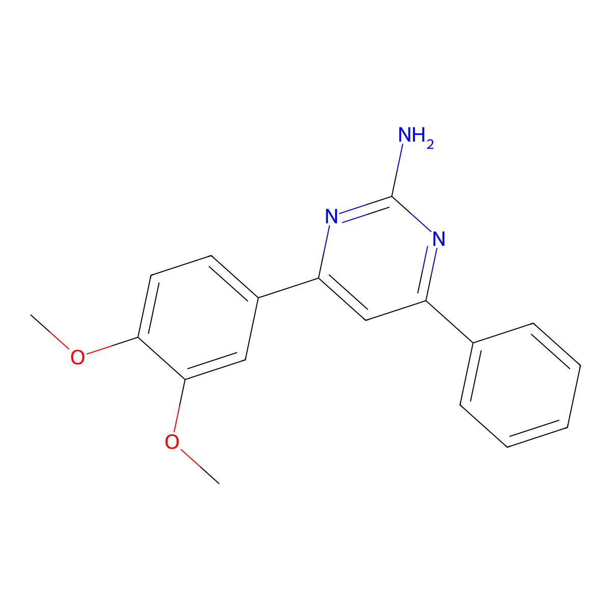 4-(3,4-Dimethoxyphenyl)-6-phenylpyrimidin-2-amine molecular structure, CAS 1354927-33-5